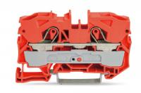 2010-1202 2-проводные проходные клеммы; 10 мм2; подходят для исполнений Ex e II; боковая и центральная маркировка; для DIN-рейки 35 x 15 и 35 x 7,5; Push-in CAGE CLAMP