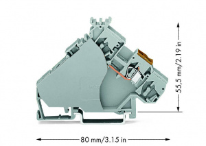 280-556 3-проводные клеммы питания исполнительного устройства; с цветн. отверст. для ввода проводников; 2,5 мм2; CAGE CLAMP