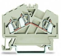 280-998 3-проводные проходные клеммы; 2,5 мм2; подходят для исполнений Ex e II; центральная маркировка; для DIN-рейки 35 x 15 и 35 x 7,5; CAGE CLAMP