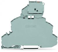 2002-2611/1000-836 Двухуровневая клемма с предохранителем; с поворотным патроном предохранителя; Проходная клемма/клемма с предохранителем; для миниатюрных метрических предохранителей 5 х 20 мм; со светодиодной индикацией перегорания предохранителя; 230 В