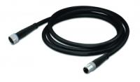 756-5201/030-020 Кабель датчика / исполнительного устройства; устанавливаются на оба конца; 3-пол.; Розетка M8, прямая; Штекер М8, прямой; 2 м