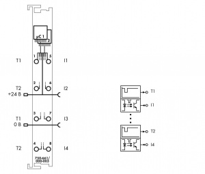 750-661/000-003 Отказоустойчивый 4-канальный дискретный вход; тока; PROFIsafe V2.0 iPar