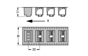 250-203/353-604/997-404 KLEMMENL. 3-P.SCHWARZ, 3,5MM REFLOW (160 шт)