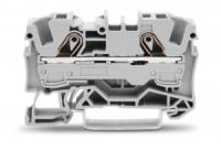 2006-1201 2-проводные проходные клеммы; 3; подходят для исполнений Ex e II; боковая и центральная маркировка; для DIN-рейки 35 x 15 и 35 x 7,5; Push-in CAGE CLAMP