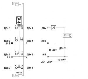 750-430 8DI; тока; 3 мс