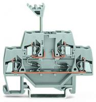 280-942/281-488 Компонентная клемма; двухуровн.; с 2 диодами 1N4007; Верхний анод; для DIN-рейки 35 x 15 и 35 x 7,5; 2,5 мм2; CAGE CLAMP