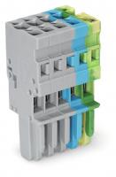 769-105/000-038 1-проводниковая розетка; 4 mm2; 5-пол.