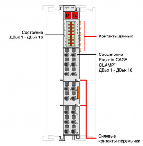 750-1504 16-канальный дискретный выход; тока; 0,5 А