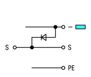 280-572/281-411 3-проводные клеммы для подключения исполнительных устройств; с заземляющим контактом; с цветн. отверст. для ввода проводников; 2,5 мм2; CAGE CLAMP