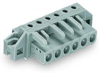 232-240/031-000 Розетка под пайку THT; 0.6 x 1.0 mm solder pin; угловые; зажимное кольцо; Шаг контактов 5 мм; 10-пол.