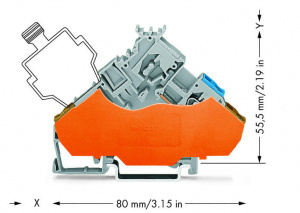280-565/280-321 2-пров. клеммы для исполн. устройств; с цветн. отверст. для ввода проводников; 2,5 мм2; CAGE CLAMP