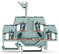 281-636/281-487 Компонентная клемма; двухуровн.; с 2 диодами 1N4007; Нижний анод; для DIN-рейки 35 x 15 и 35 x 7,5; 4 mm2; CAGE CLAMP