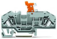 282-695 2-проводные клеммы с размыкателем; с возможностью тестирования; оранжевый размыкатель; для DIN-рейки 35 x 15 и 35 x 7,5; 3; CAGE CLAMP