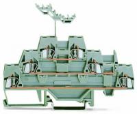 280-549 Трехуровневые клеммы; Проходные / проходные / проходные клеммы; для DIN-рейки 35 x 15 и 35 x 7,5; 2,5 мм2; CAGE CLAMP