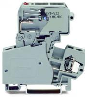 281-613/281-541 2-проводные клеммы с предохранителем; с поворотным патроном предохранителя; со светодиодной индикацией перегорания предохранителя; для DIN-рейки 35 x 15 и 35 x 7,5; 4 mm2; CAGE CLAMP