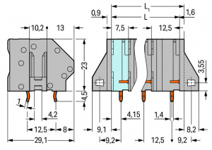 745-1410 BARR BORNE CI 6MM2/10P/PAS 12,5MM (16 шт)