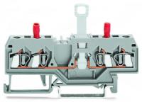 280-829 2-проводные клеммы с размыкателем / тестовые клеммы; без поворотного ножевого размыкателя; с защищенными от случайных прикосновений тестовыми разъемами; Тестовый разъем, красный; для DIN-рейки 35 x 15 и 35 x 7,5; 2,5 мм2; CAGE CLAMP