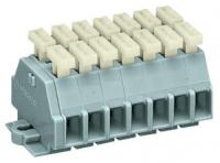 261-107/341-000 2-проводные клеммные колодки; 7-пол.; с обеих сторон с нажимными кнопками; с крепежными фланцами; для винтового или аналогичных типов крепления; Крепежное отверстие 3,2 мм 2; 2,5 мм2; CAGE CLAMP