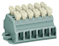 261-426/341-000 2-проводные клеммные колодки; 6-пол.; с обеих сторон с нажимными кнопками; с крепежными фланцами; для винтового или аналогичных типов крепления; Крепежное отверстие 3,2 мм 2; 2,5 мм2; CAGE CLAMP
