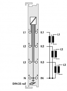 750-493/000-001 3-фазное измерение мощности; 480 В перем. т. / 5 А