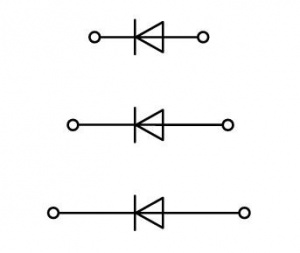 870-596/281-673 Компонентная клемма; трехуровн.; с 3 диодами 1N4007; Правый анод; для DIN-рейки 35 x 15 и 35 x 7,5; 2,5 мм2; CAGE CLAMP