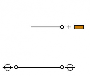 280-586 2-проводные клеммы питания исполнительного устройства; с цветн. отверст. для ввода проводников; 2,5 мм2; CAGE CLAMP