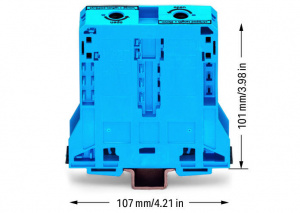 285-194 2-проводные проходные клеммы; 95 мм2; боковые маркировочные разъемы; только на рейке DIN 35 x 15; толщиной 2,3 мм; медь; POWER CAGE CLAMP