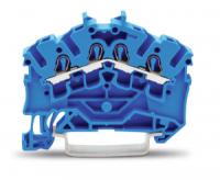 2002-6404 4-проводные проходные клеммы; 2,5 мм2; подходят для исполнений Ex e II; боковая и центральная маркировка; для DIN-рейки 35 x 15 и 35 x 7,5; Push-in CAGE CLAMP