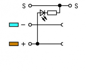 270-560/281-507 3-проводные клеммы с датчиком; желтый светодиод; для датчиков NPN-переключения (отрицательного); 2,5 мм2; CAGE CLAMP