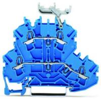 2002-2234 Двухуровневые клеммы; Проходные / проходные клеммы; N/N; с нанесением маркировки; Для исполнений Ex e II и Ex i; для DIN-рейки 35 x 15 и 35 x 7,5; 2,5 мм2; Push-in CAGE CLAMP