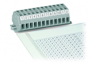 210-333/500-002 Маркировочные полоски; по листу DIN A4; МАРКИРОВАНО; 1 – 10 (120x); Ширина полосы 6 мм; Длина полосы 182 мм; Горизонтальная маркировка; самоклеющиеся