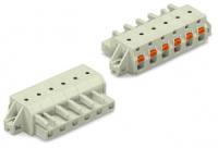 2721-211/031-000 1-проводниковая розетка; 100% защита от неправильного подсоединения; нажимная кнопка; зажимное кольцо; прямая маркировка; 2,5 мм2; Шаг контактов 7,5 мм; 11-пол.