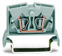 264-711 2-проводные миниатюрные проходные клеммы; 2,5 мм2; с возможностью тестирования; центральная маркировка; для DIN-рейки 35 x 15 и 35 x 7,5; CAGE CLAMP