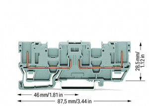 769-161 2-контактные базовые клеммы; с 2 позициями для перемычки; для DIN-рейки 35 x 15 и 35 x 7,5