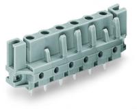 232-733/047-000 Розетка под пайку THT; 0.6 x 1.0 mm solder pin; угловые; Проходной фланец; Шаг контактов 7,5 мм; 3-пол.