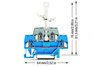 280-525 Двухуровневые клеммы; для DIN-рейки 35 x 15 и 35 x 7,5; 2,5 мм2; CAGE CLAMP