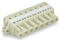 721-208/027-000 1-проводниковая розетка; 100% защита от неправильного подсоединения; зажимное кольцо; 2,5 мм2; Шаг контактов 7,5 мм; 8-пол.