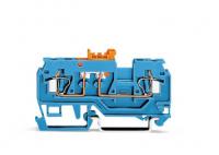 280-876 2-проводные клеммы с размыкателем / тестовые клеммы; с поворотным ножевым размыкателем; с тестовым портом; оранжевый размыкатель; подходят для исполнений Ex i; для DIN-рейки 35 x 15 и 35 x 7,5; 2,5 мм2; CAGE CLAMP