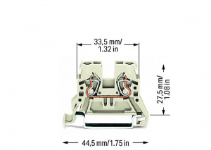 870-909 2-проводные проходные клеммы; 2,5 мм2; подходят для исполнений Ex e II; боковая и центральная маркировка; для DIN-рейки 35 x 15 и 35 x 7,5; CAGE CLAMP
