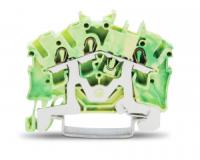 2002-6307 3-проводные клеммы с заземлением; 2,5 мм2; подходят для исполнений Ex e II; боковая и центральная маркировка; для DIN-рейки 35 x 15 и 35 x 7,5; Push-in CAGE CLAMP