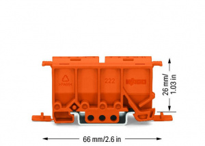 222-500 Монтажный держатель; Серия 222; для винт. крепления или на рейку DIN-35
