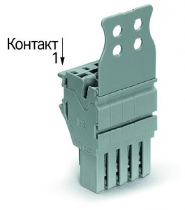 2022-105/134-000 1-проводниковая розетка; Пластина разгрузки натяжения; 2,5 мм2; 5-пол.
