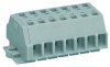 261-107 2-проводные клеммные колодки; 7-пол.; без кнопок; с крепежными фланцами; для винтового или аналогичных типов крепления; Крепежное отверстие 3,2 мм 2; 2,5 мм2; CAGE CLAMP