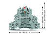 2002-3221/1000-434 Компонентная клемма; трехуровн.; красный светодиод; тока; для DIN-рейки 35 x 15 и 35 x 7,5; 2,5 мм2; Push-in CAGE CLAMP
