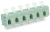 257-654/000-009/999-950 Клемма на печатную плату; нажимная кнопка; 2,5 мм2; Шаг контактов 10/10,16 мм; 4-пол.; подходят для применений Ex e; CAGE CLAMP; опция объединения