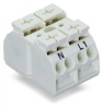 862-2632 ПОД ЗАПРОС  4-проводная клеммная колодка с монтажными штифтами; 2-пол.; N-L1; без заземляющего контакта; 1 защелкивающаяся ножка для крепления на контакт; 4 mm2