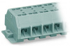 262-255 4-проводная клеммная колодка; 5-пол.; без кнопок; с защелкивающимися монтажными ножками; для толщины пластины 0,6 - 1,2 мм; Крепежное отверстие 3,5 мм 2; 4 mm2; CAGE CLAMP
