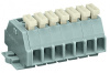 261-107/331-000 2-проводные клеммные колодки; 7-пол.; с одной стороны с нажимными кнопками; с крепежными фланцами; для винтового или аналогичных типов крепления; Крепежное отверстие 3,2 мм 2; 2,5 мм2; CAGE CLAMP