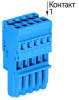769-107/000-006 1-проводниковая розетка; 4 mm2; 7-пол.