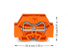 262-306 2-проводные клеммы; без кнопок; с крепежным фланцем; для винтового или аналогичных типов крепления; Крепежное отверстие 3,2 мм 2; 4 mm2; CAGE CLAMP